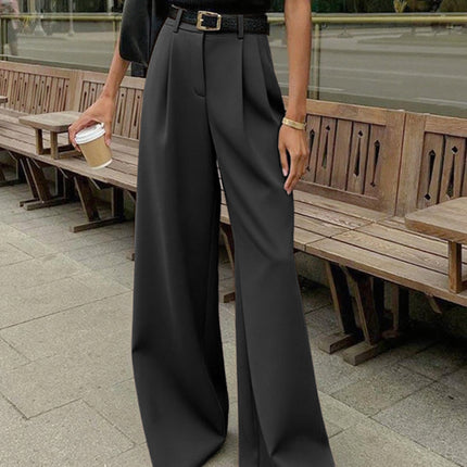 Mara | Autumn Solid Wide-Leg Palazzo Trousers