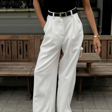 Mara | Autumn Solid Wide-Leg Palazzo Trousers