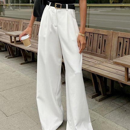Mara | Autumn Solid Wide-Leg Palazzo Trousers