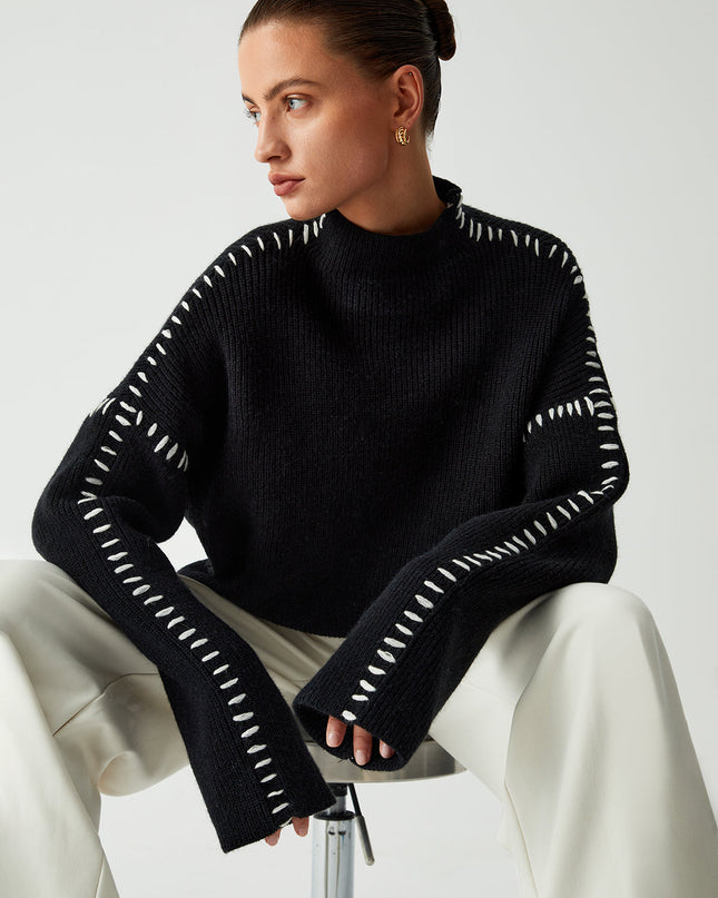 Mara | Oversized Mock Neck Sweater