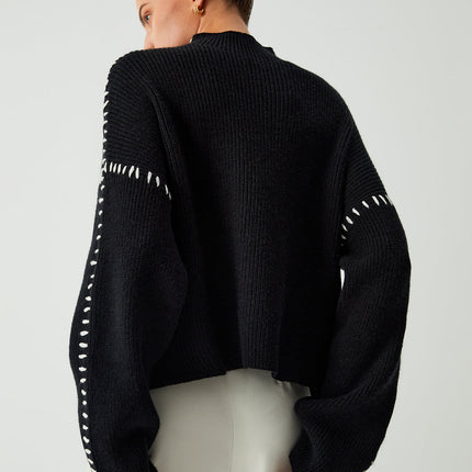 Mara | Oversized Mock Neck Sweater