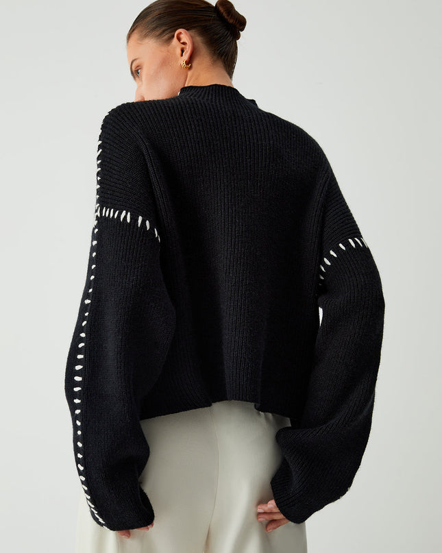 Mara | Oversized Mock Neck Sweater