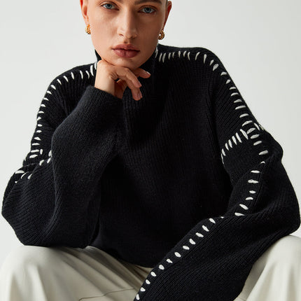 Mara | Oversized Mock Neck Sweater