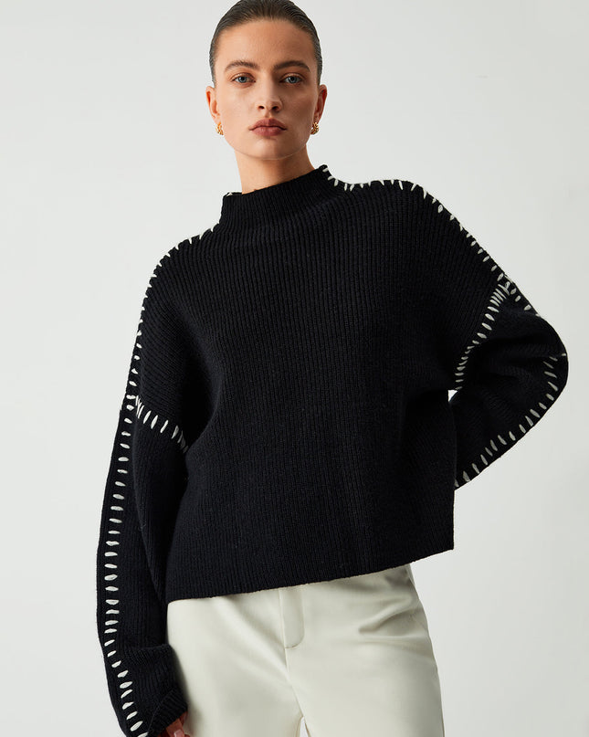 Mara | Oversized Mock Neck Sweater