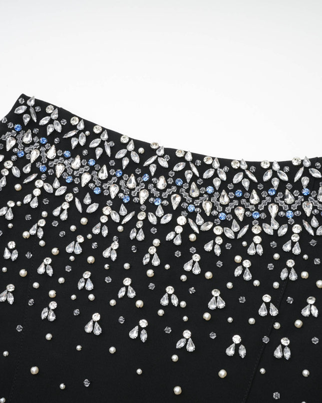 Marina | Sleeveless Off Shoulder Embellished Prom Dress