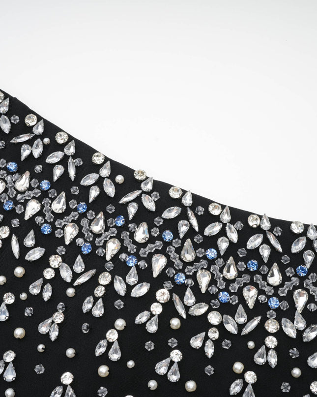 Marina | Sleeveless Off Shoulder Embellished Prom Dress