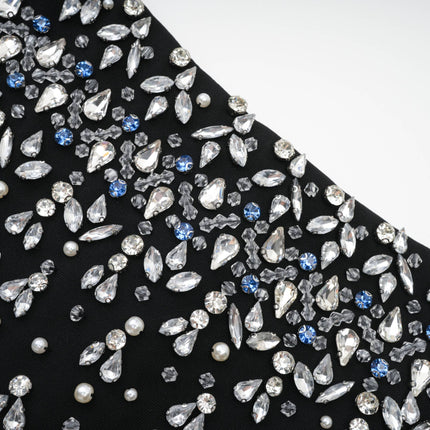 Marina | Sleeveless Off Shoulder Embellished Prom Dress