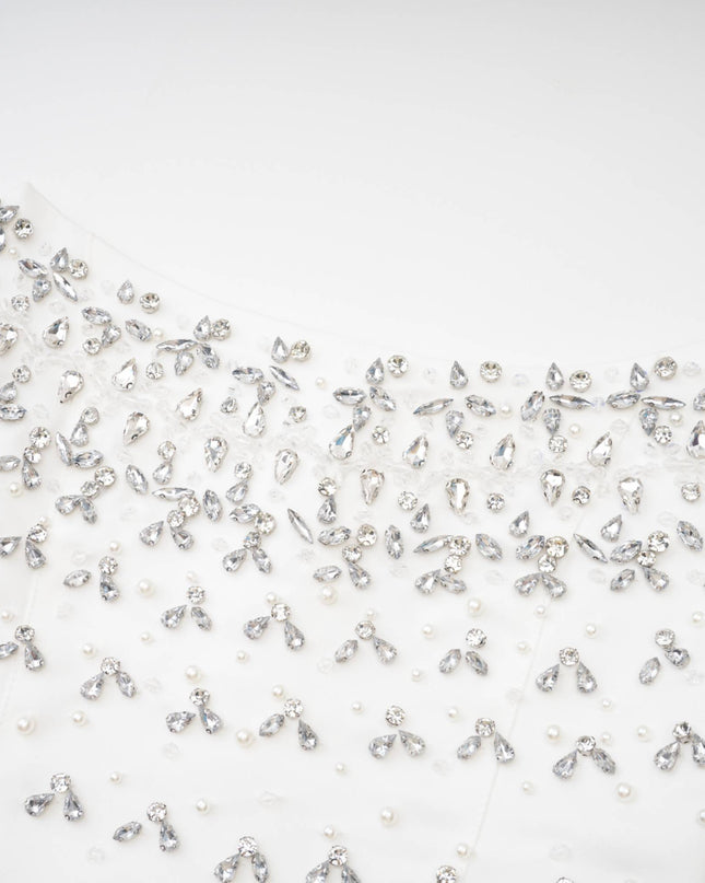 Marina | Sleeveless Off Shoulder Embellished Prom Dress