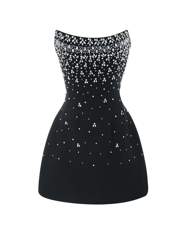 Marina | Sleeveless Off Shoulder Embellished Prom Dress