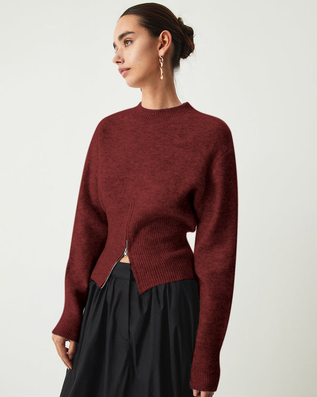Martha | Relaxed Fit Half Zip Fuzzy Sweater
