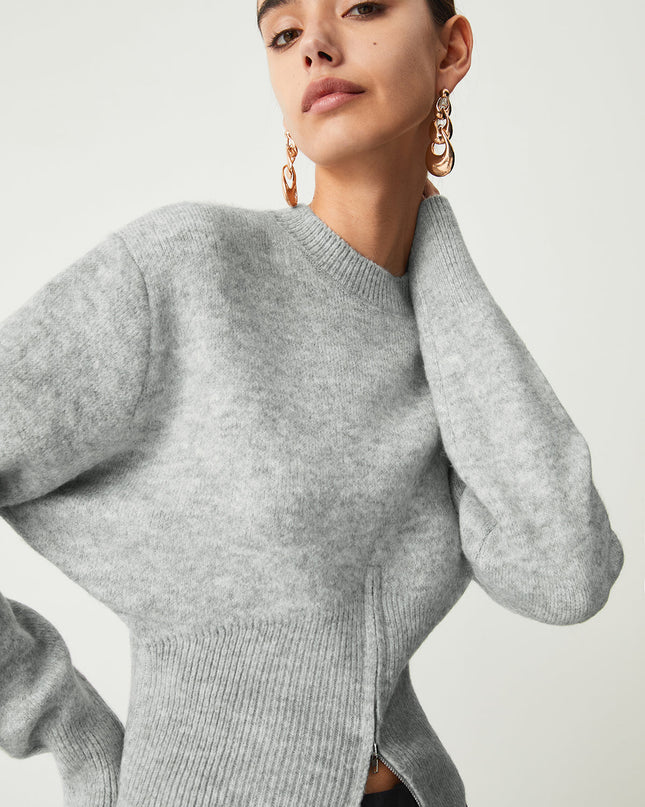Martha | Relaxed Fit Half Zip Fuzzy Sweater