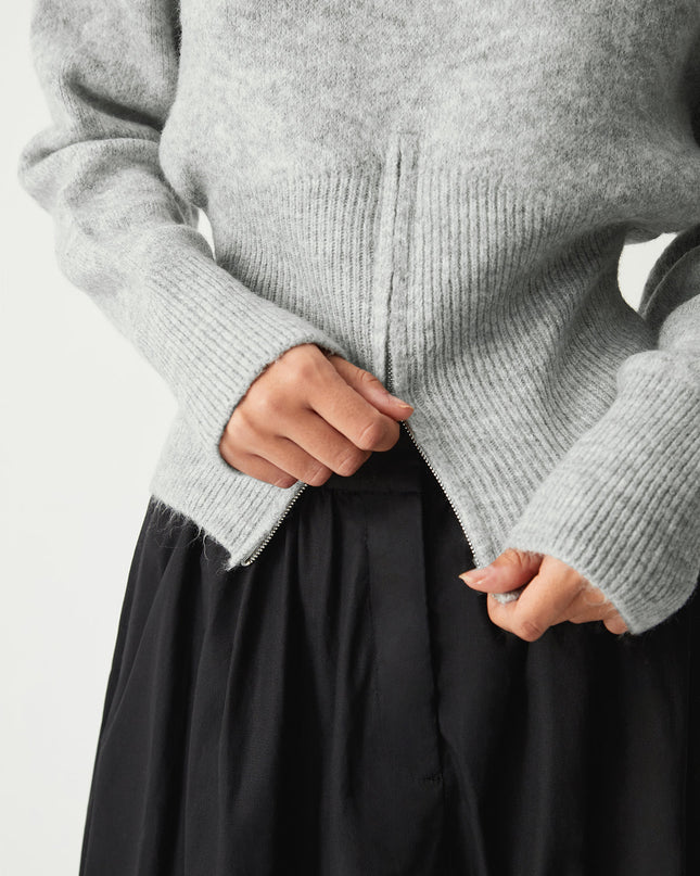 Martha | Relaxed Fit Half Zip Fuzzy Sweater