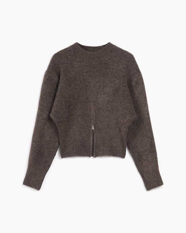 Martha | Relaxed Fit Half Zip Fuzzy Sweater