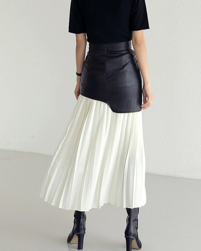 Milana | Asymmetric Pleated Maxi Skirt