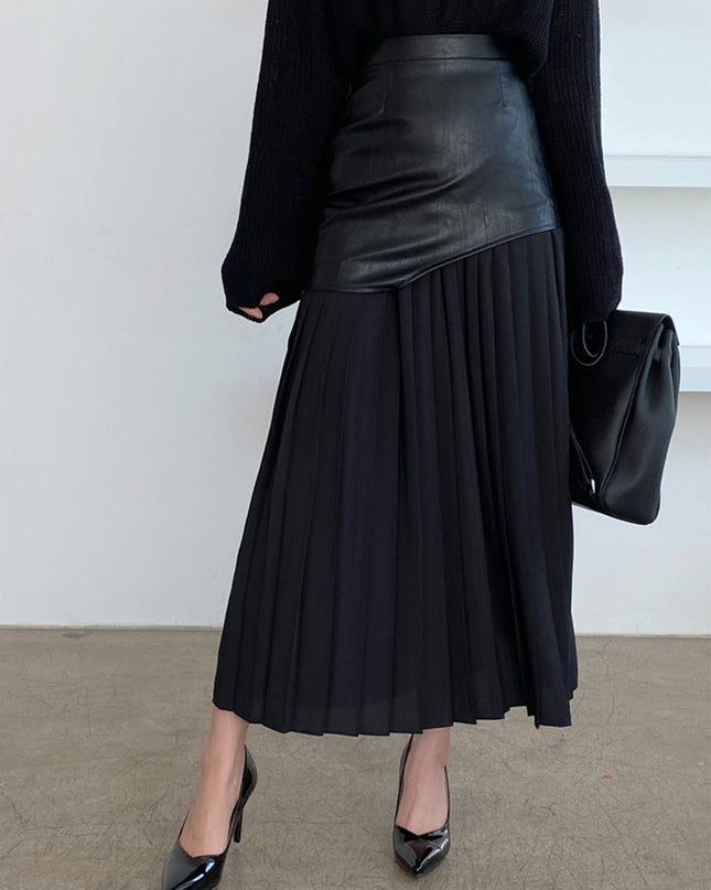 Milana | Asymmetric Pleated Maxi Skirt