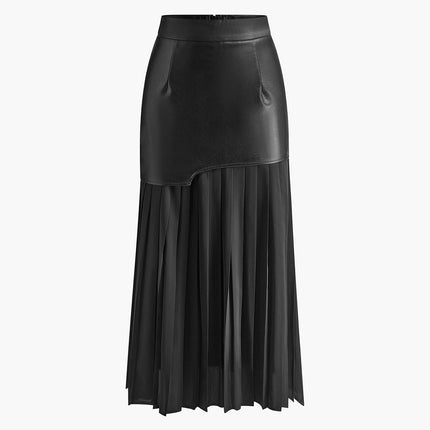 Milana | Asymmetric Pleated Maxi Skirt
