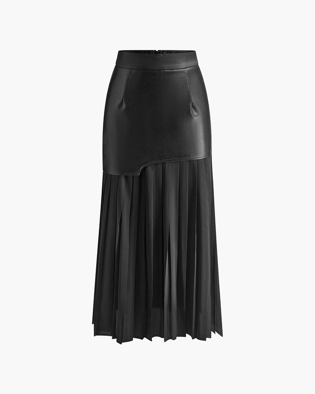 Milana | Asymmetric Pleated Maxi Skirt