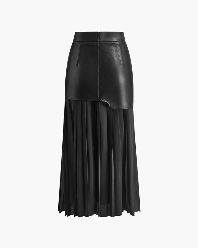 Milana | Asymmetric Pleated Maxi Skirt