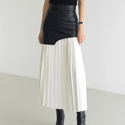 Milana | Asymmetric Pleated Maxi Skirt