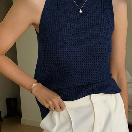 Millicent | Slim Fit Hollow Knit Tank Top Holiday Clothes