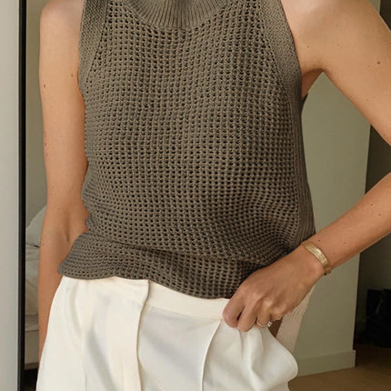 Millicent | Slim Fit Hollow Knit Tank Top Holiday Clothes