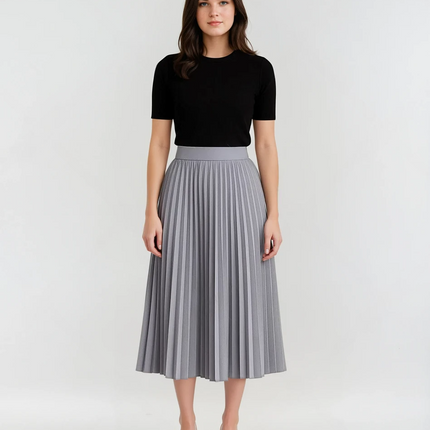 Mireya | High-Waisted Elegant Pleated Midi Skirt 5