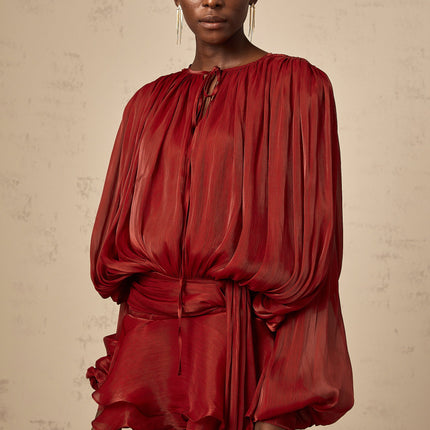 Morgan | Pleated Ruffled Mini Dress Concert Outfit