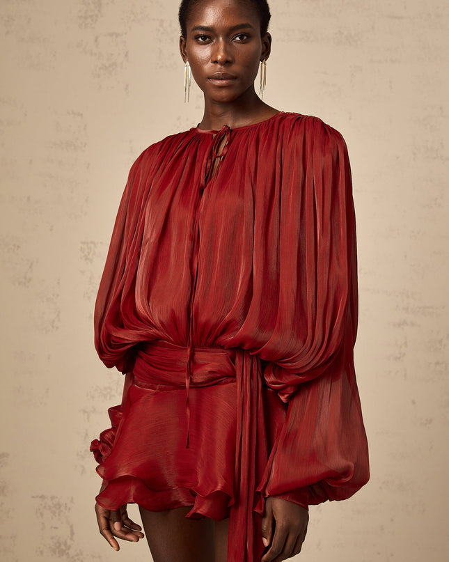 Morgan | Pleated Ruffled Mini Dress Concert Outfit