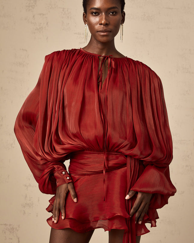 Morgan | Pleated Ruffled Mini Dress Concert Outfit