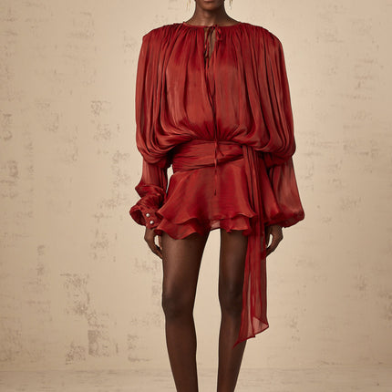 Morgan | Pleated Ruffled Mini Dress Concert Outfit