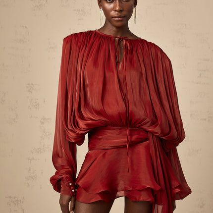 Morgan | Pleated Ruffled Mini Dress Concert Outfit