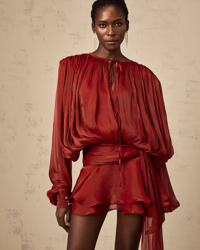 Morgan | Pleated Ruffled Mini Dress Concert Outfit