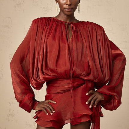 Morgan | Pleated Ruffled Mini Dress Concert Outfit