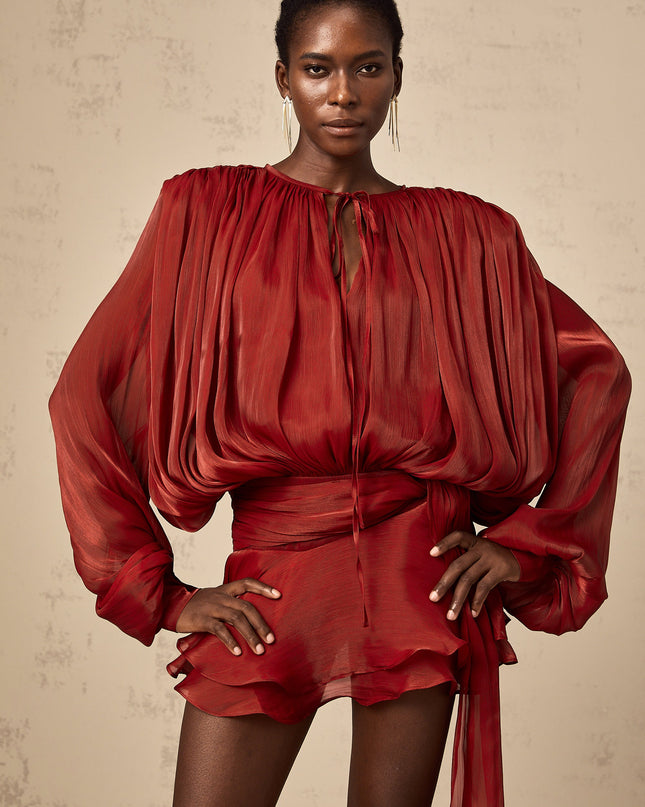 Morgan | Pleated Ruffled Mini Dress Concert Outfit