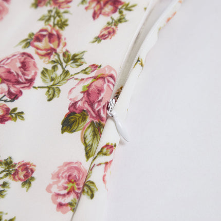 Nora | Fitted Floral Print Midi Sundress