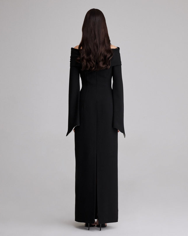 Nova | Draped Off-Shoulder Wedding Guest Maxi Dress