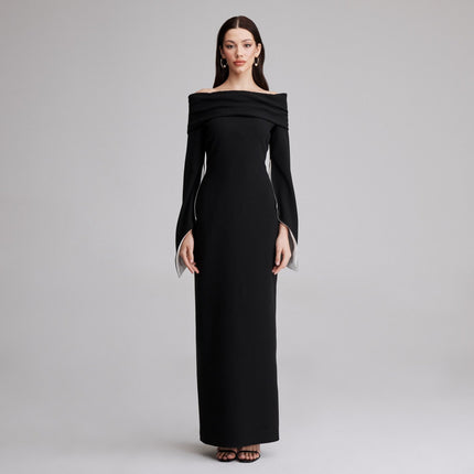 Nova | Draped Off-Shoulder Wedding Guest Maxi Dress
