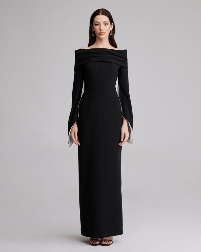 Nova | Draped Off-Shoulder Wedding Guest Maxi Dress