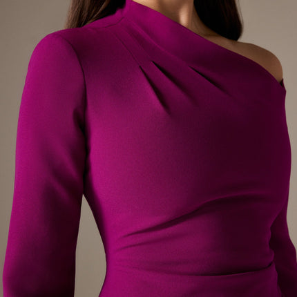 Olympia | Bare Shoulder Wedding Guest Maxi Dress