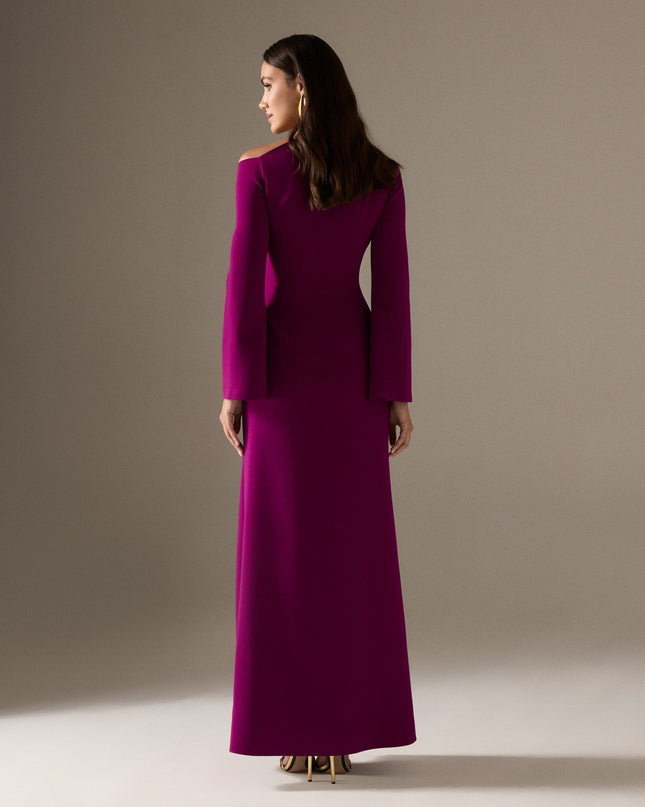 Olympia | Bare Shoulder Wedding Guest Maxi Dress