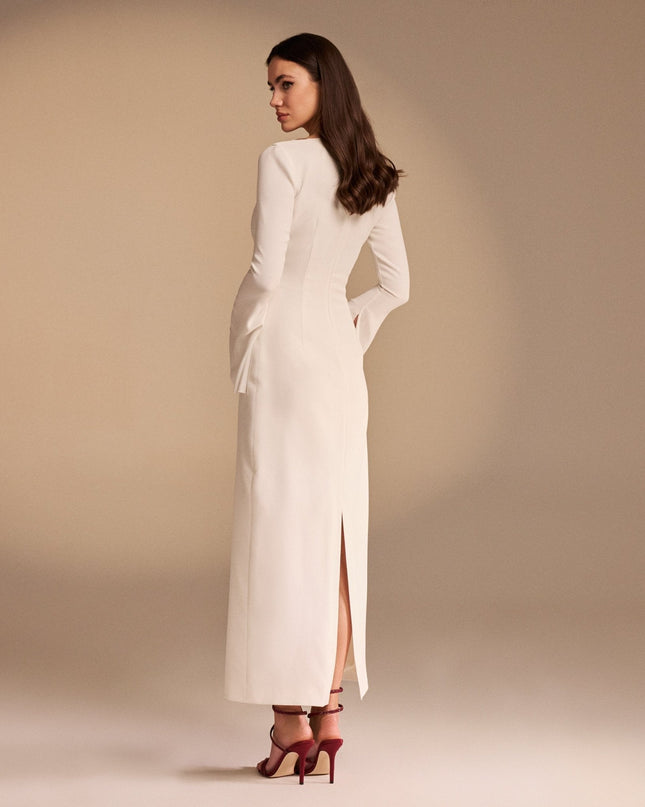 Paige | Flared Sleeve Longline Maxi Dress