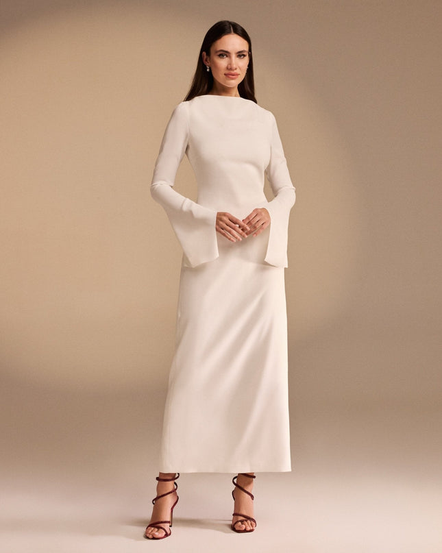 Paige | Flared Sleeve Longline Maxi Dress