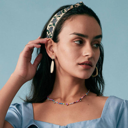 Phoebe | Boho Knotted Floral Embroidered Hair Accessory