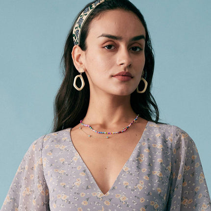 Phoebe | Boho Knotted Floral Embroidered Hair Accessory