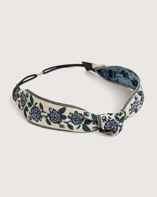 Phoebe | Boho Knotted Floral Embroidered Hair Accessory