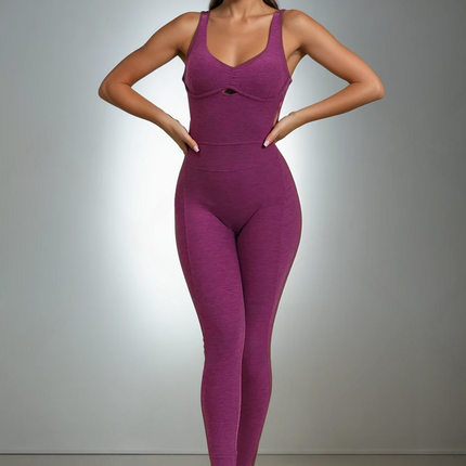 Peak | Women's Seamless Jumpsuit – Trendy & Comfortable Activewear - Purple