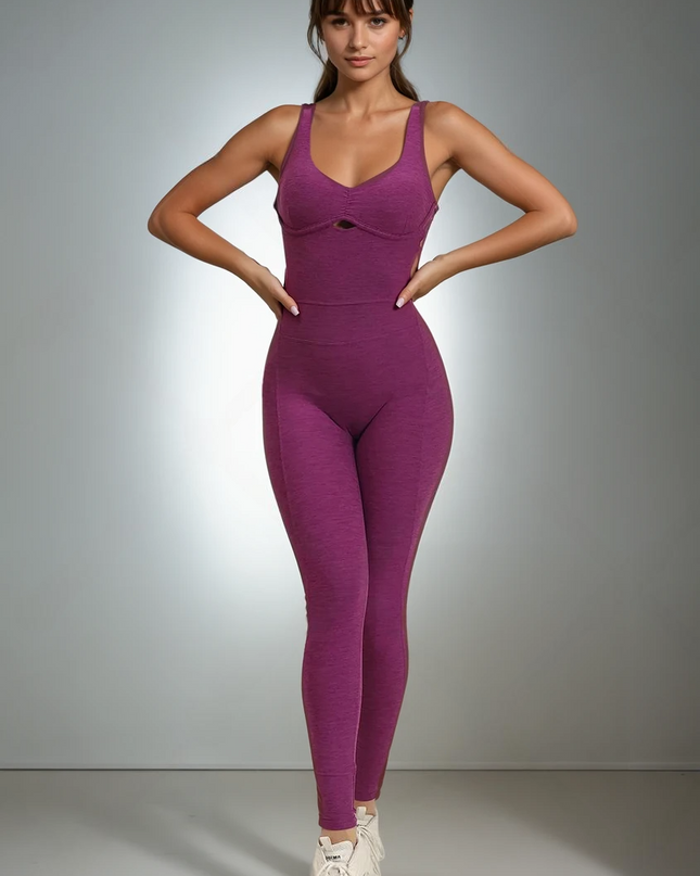 Peak | Women's Seamless Jumpsuit – Trendy & Comfortable Activewear - Purple