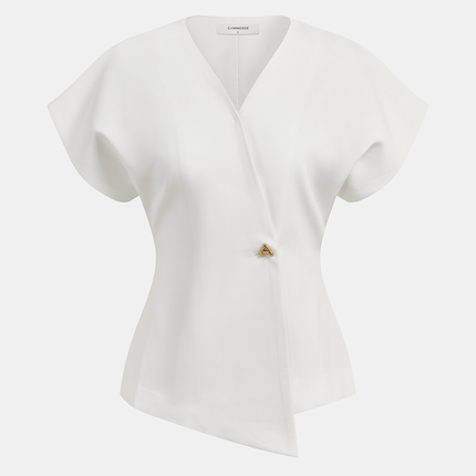 Ramona | Relaxed Fit V-Neck Button-Down Blouse