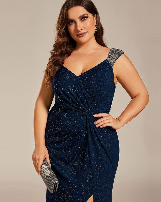 Rebecca | Bodycon V-Neck Sleeveless Evening Dress
