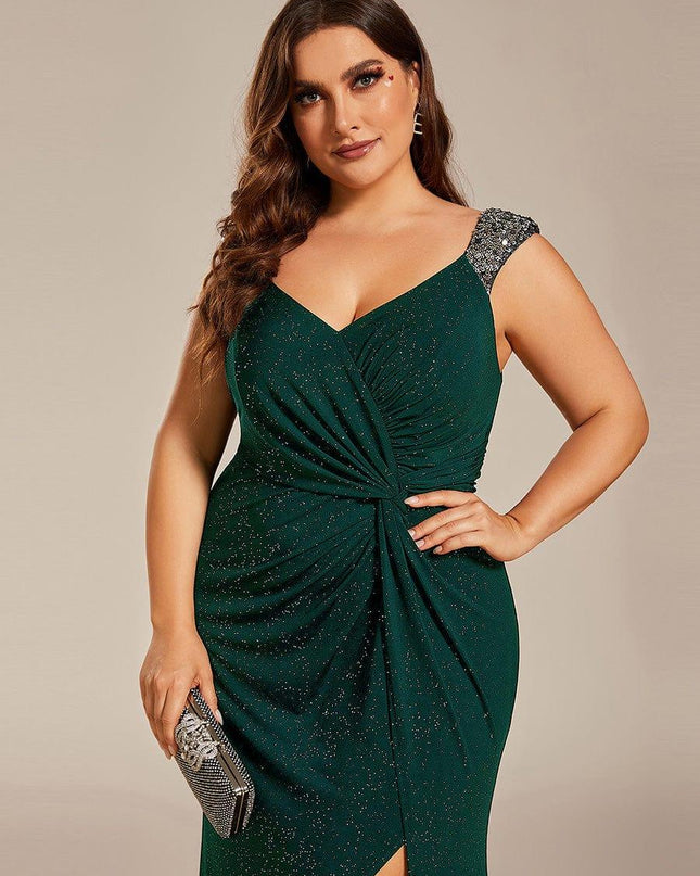 Rebecca | Bodycon V-Neck Sleeveless Evening Dress